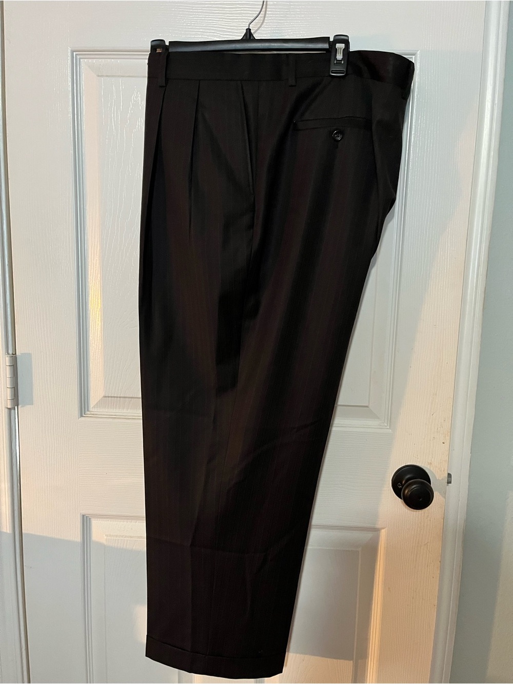 Men’s Chocolate Pin Stripe Joseph & Feiss Intl  - 46x29